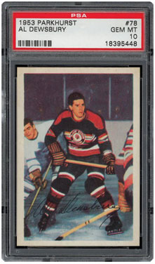 1953 Parkhurst #78 Al Dewsbury PSA 10 GEM MINT